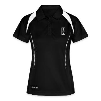 XO - Women's Polo breathable - black/white - Front