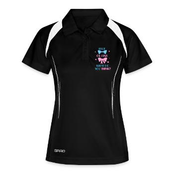 Baby Gender Reveal Party - Polo respirant Femme - noir/blanc - Devant