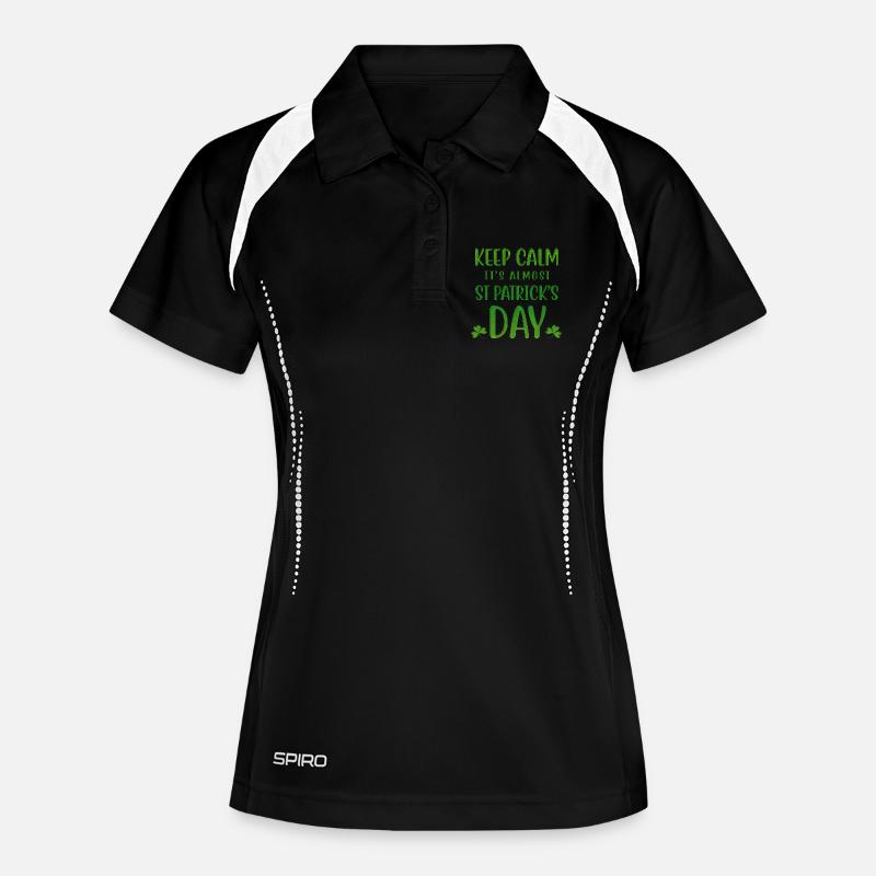 Keep Calm Is Almost St Patrick's Day - Women's Polo breathable - black/white