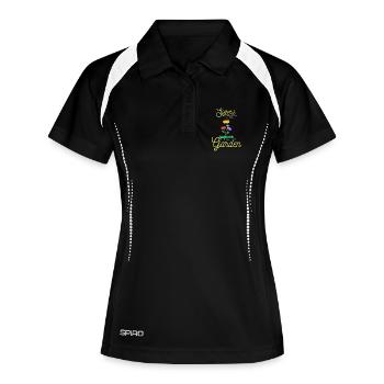 Cadeau de fleurs de soeurs soeur jardin fleur - Polo respirant Femme - noir/blanc - Devant