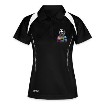 The Secret of Moose - Norway - Sweden - Finland - Frauen Polo atmungsaktiv - Schwarz/Weiß - Vorne