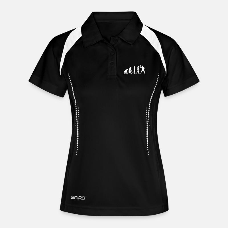Disc golf evolution - Women's Polo breathable - black/white