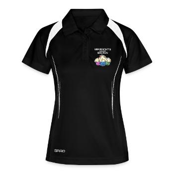 Mir reichts ich geh Backen Lustig Bäcker Geschenk - Frauen Polo atmungsaktiv - Schwarz/Weiß - Vorne