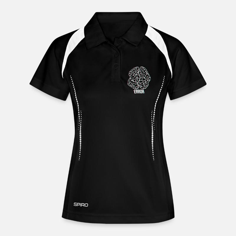 Neon Glitch Brain Error - Women's Polo breathable - black/white