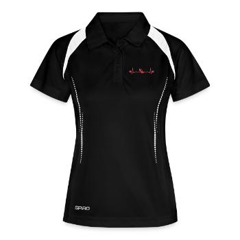 Latin danse Danse Danse Femmes Latin Heartbeat Rouge - Polo respirant Femme - noir/blanc - Devant