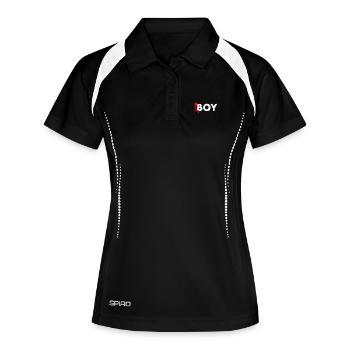 Fuck Boy Lustig Spruch Humor Provokant Freche Mode - Frauen Polo atmungsaktiv - Schwarz/Weiß - Vorne