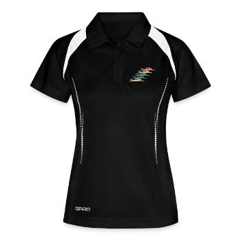 Schwimmen Schwimmer - Frauen Polo atmungsaktiv - Schwarz/Weiß - Vorne