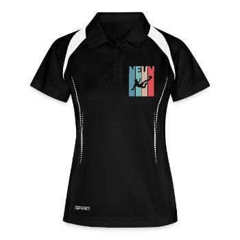 Fußball 9 Jahr Kinder Kindergeburtstag - Frauen Polo atmungsaktiv - Schwarz/Weiß - Vorne