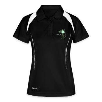 conseil d’administration core cpu ordinateur nerd pc humour geek code - Polo respirant Femme - noir/blanc - Devant