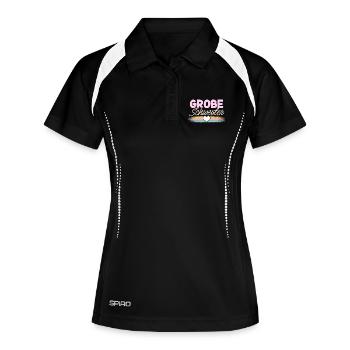 Große Schwester - Frauen Polo atmungsaktiv - Schwarz/Weiß - Vorne