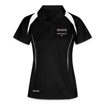 Beste schwester Der Welt - Frauen Polo atmungsaktiv - Schwarz/Weiß - Vorne