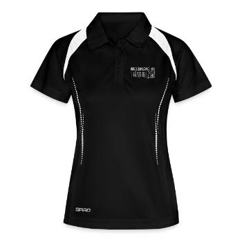 Meine Lieblingsrasse Tierschutz Tierheim Hund - Frauen Polo atmungsaktiv - Schwarz/Weiß - Vorne