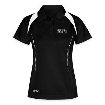 Meine Lieblingsrasse Tierschutz Tierheim Katze - Frauen Polo atmungsaktiv - Schwarz/Weiß - Vorne
