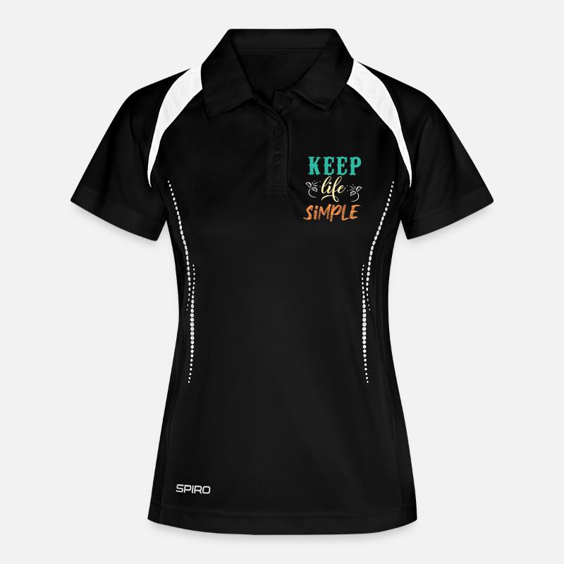 Keep Life Simple Motivational Design - Women's Polo breathable - black/white