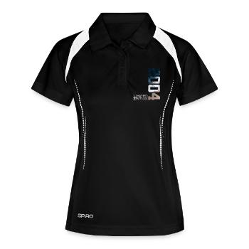 22E ANNIVERSAIRE ÉDITION LIMITÉE 2004 - Polo respirant Femme - noir/blanc - Devant