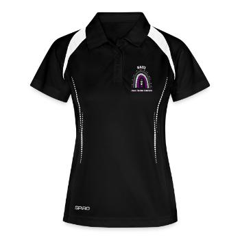 Happy Ace Pride Mois Asexuel Boho Rainbow - Polo respirant Femme - noir/blanc - Devant