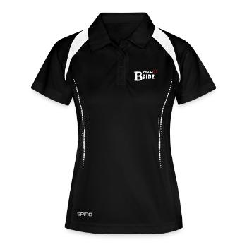 Braut Hochzeitsfeier - Frauen Polo atmungsaktiv - Schwarz/Weiß - Vorne