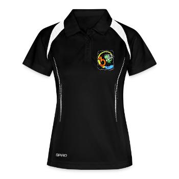Jeune astronaute dinosaure de 3 ans - Polo respirant Femme - noir/blanc - Devant