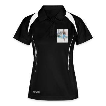 Beach Surfer - Surf, Soleil et Plage - Polo respirant Femme - noir/blanc - Devant