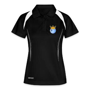 Look de partenaire pour hommes de bowling - Polo respirant Femme - noir/blanc - Devant