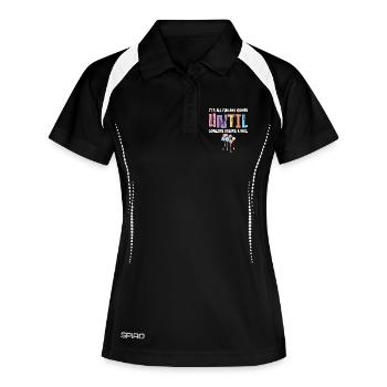 Tout juste du plaisir et des jeux pour les prothésistes ongulaires - Polo respirant Femme - noir/blanc - Devant