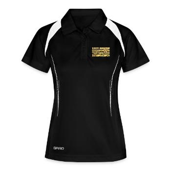 Passez une journée de corntastic - Polo respirant Femme - noir/blanc - Devant