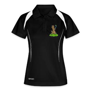 Kangaroo Hockey sur gazon Stick - Polo respirant Femme - noir/blanc - Devant