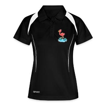 Flamingo Shark Fins - Women's Polo breathable - black/white - Front
