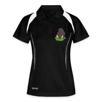 Taupe beignet - Polo respirant Femme - noir/blanc - Devant