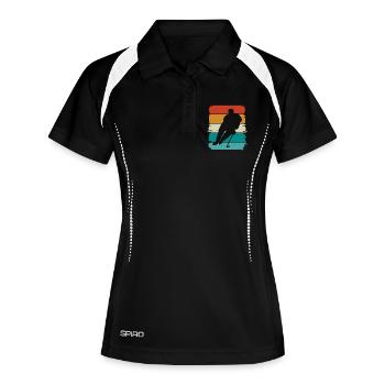 Eishockey - Women's Polo breathable - black/white - Front