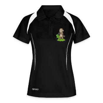Boule de bowling de bowling de singe - Polo respirant Femme - noir/blanc - Devant