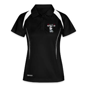 Fête des Mères - Premier cadeau de la fête des Mères - Polo respirant Femme - noir/blanc - Devant
