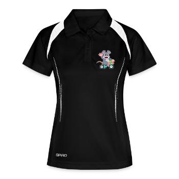 Rat Bicycle - Women's Polo breathable - black/white - Front
