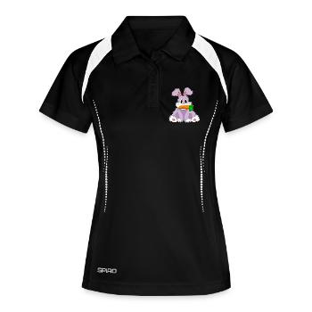 Carotte de lapin - Polo respirant Femme - noir/blanc - Devant