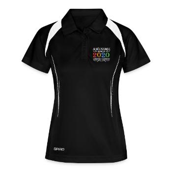 2020 - Jahrgang 2020 - Fantastisch seit 2020 - Frauen Polo atmungsaktiv - Schwarz/Weiß - Vorne