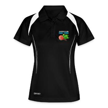 Padel Id Rather Be Playing Padel Tennis - Women's Polo breathable - black/white - Front