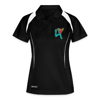 4 ans 4 ans avec motif animal - quatre - Polo respirant Femme - noir/blanc - Devant