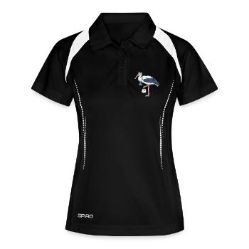 Stork Nurse Stethoscope - Women's Polo breathable - black/white - Front