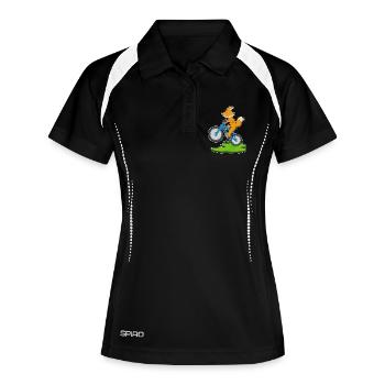 Fuchs Bicycle - Women's Polo breathable - black/white - Front