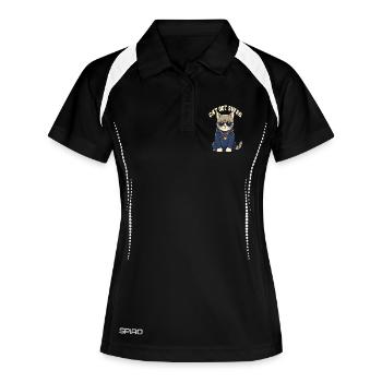 Vous avez Swag Cat avec des lunettes de soleil - Polo respirant Femme - noir/blanc - Devant