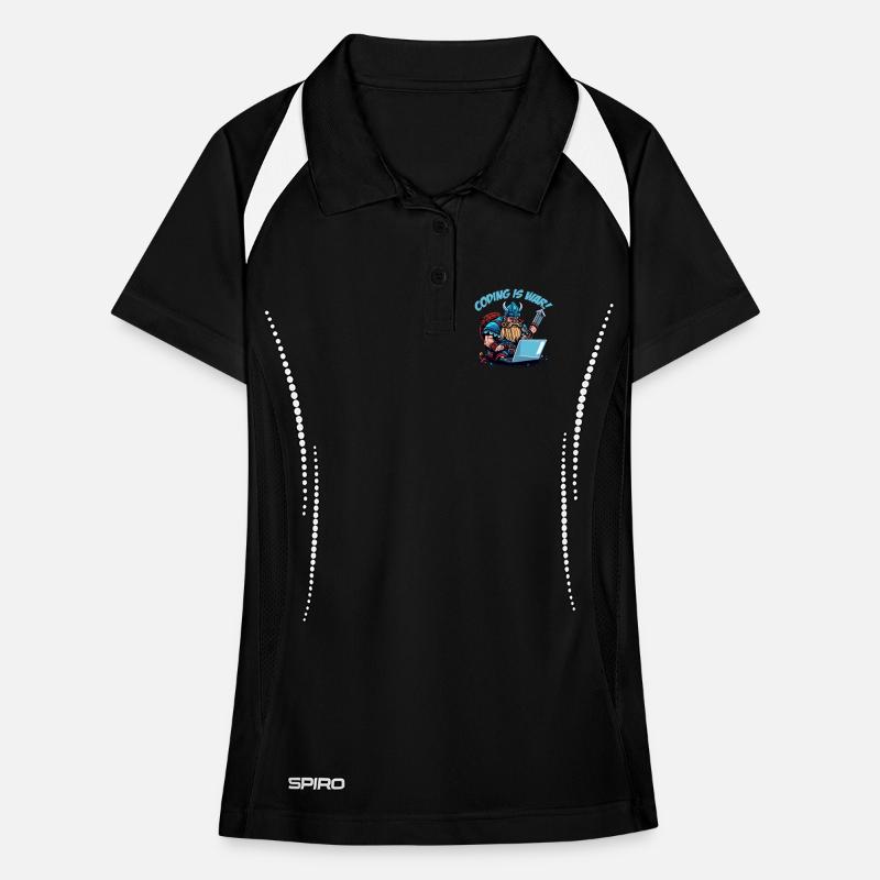 "Coding is war" Vikings Women's Polo breathable