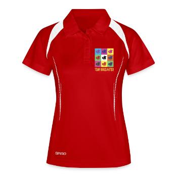 Serpent d’herbe de l’équipe - Polo respirant Femme - rouge/blanc - Devant