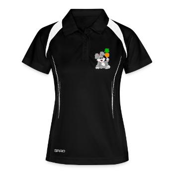 Carotte de lapin - Polo respirant Femme - noir/blanc - Devant