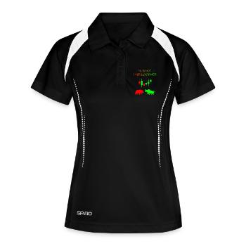 Intelligence humaine Chemise de commerce Ours et Taureau - Polo respirant Femme - noir/blanc - Devant