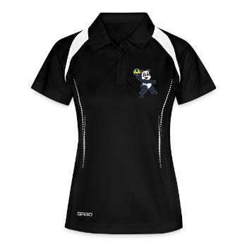 Panda Handball Player Handball - Polo respirant Femme - noir/blanc - Devant