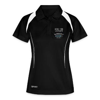 Metall und Glockengießer Ausbildung Geschenk - Frauen Polo atmungsaktiv - Schwarz/Weiß - Vorne