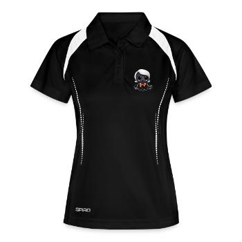 Kawaii Vampirische Geisterfigur - Frauen Polo atmungsaktiv - Schwarz/Weiß - Vorne