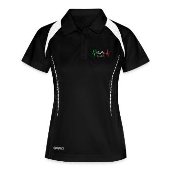 Mailand Skyline Italien Herzschlag Fan Love Milano - Frauen Polo atmungsaktiv - Schwarz/Weiß - Vorne