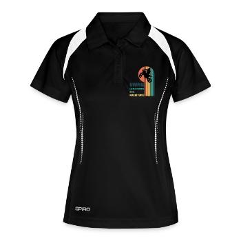 Vivre la Vie comme une Aventure - Moto Cross - Polo respirant Femme - noir/blanc - Devant