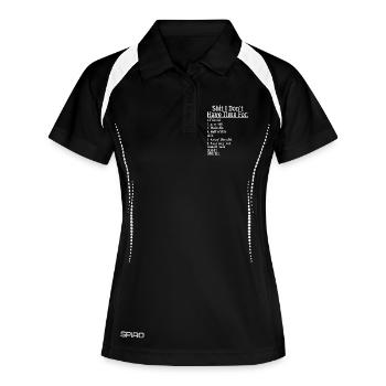 Merde Je N’ai Pas Le Temps Pour T Shirt Drôle Chemise - Polo respirant Femme - noir/blanc - Devant